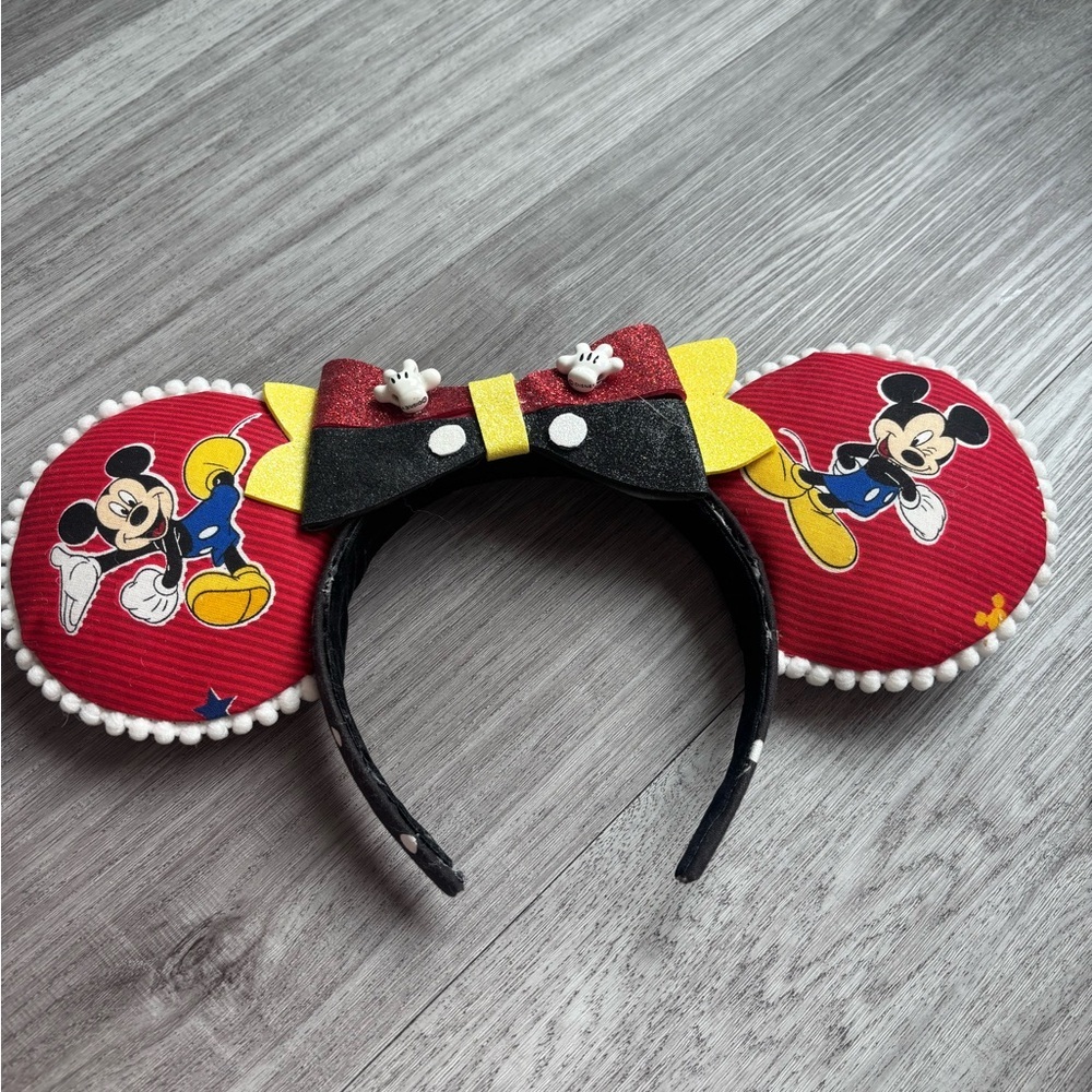 Disney Mickey Mouse Red and Yellow Bow Headband